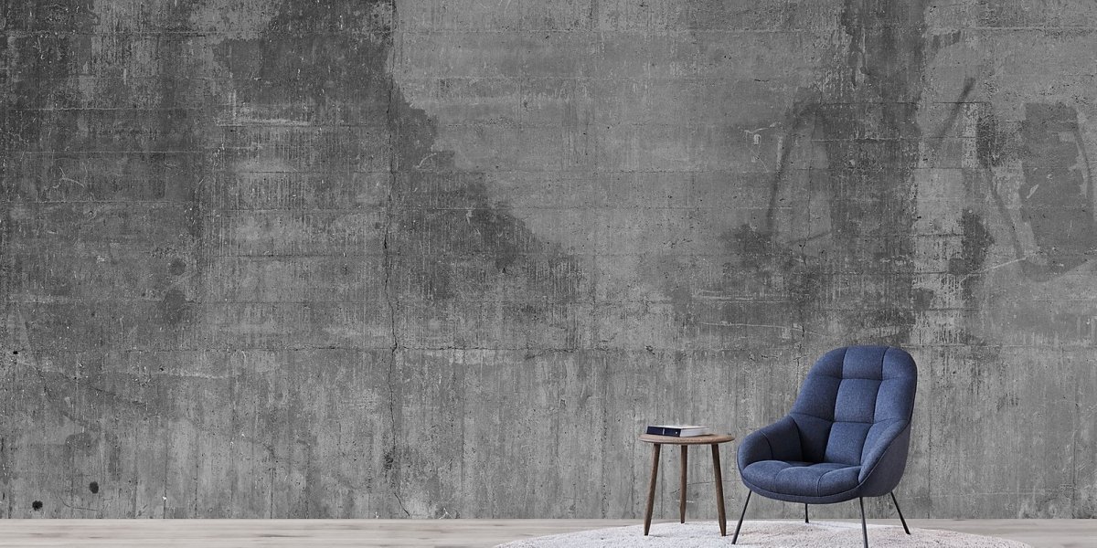 Серая бетонная стена