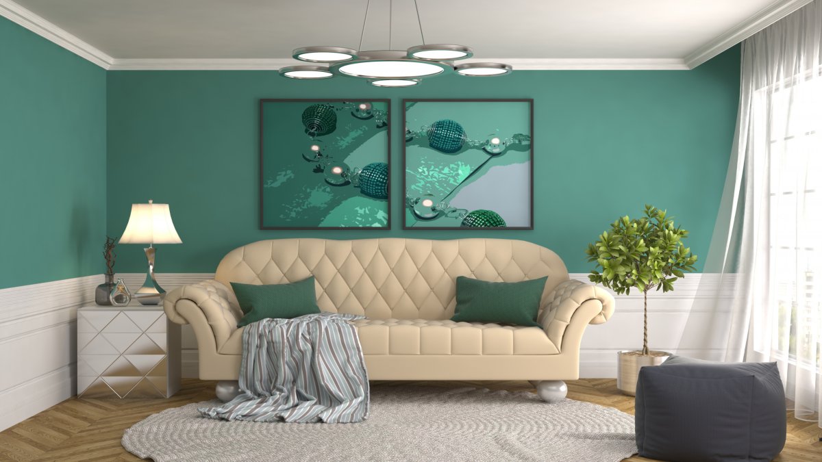 Бритиш Грин цвет в интерьере