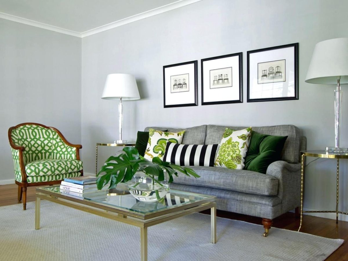 Зеленый диван Минимализм