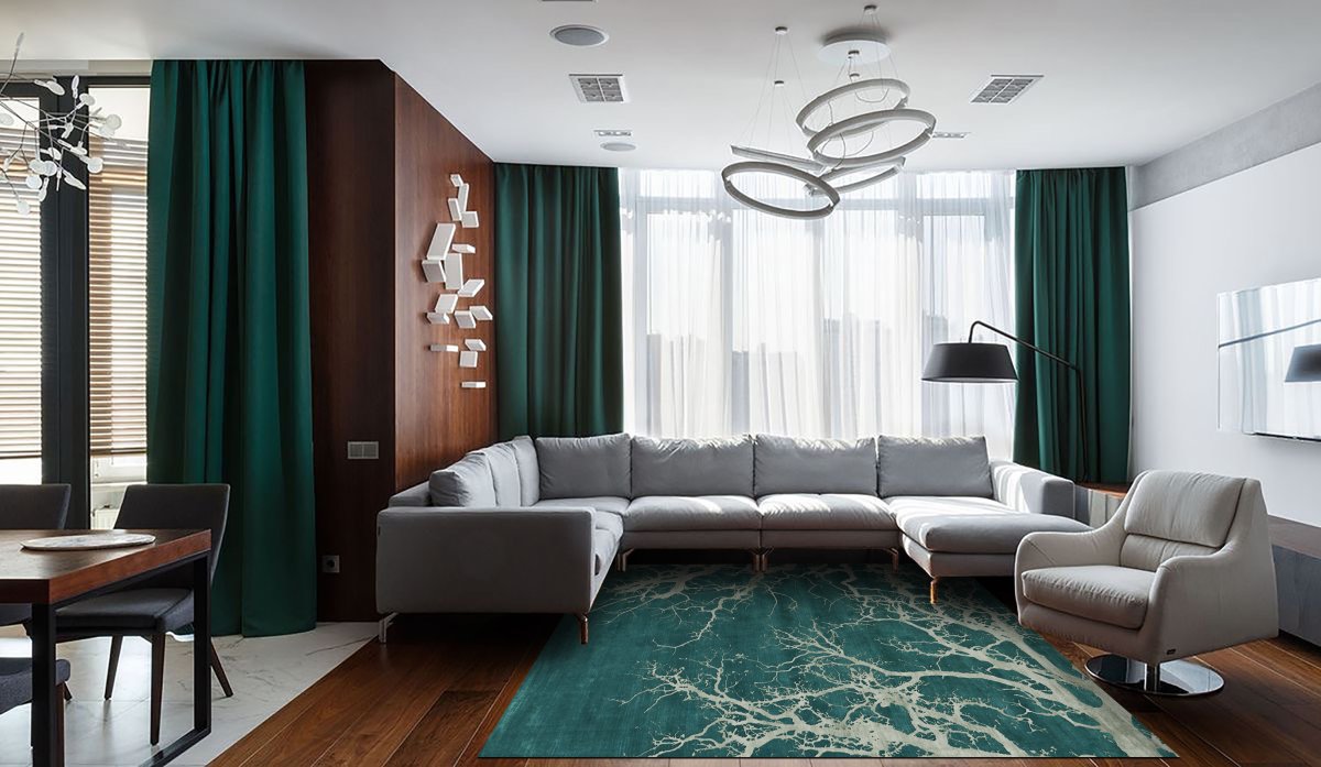 Геометрия в интерьере гостиной