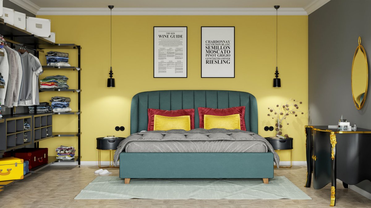 Скандинавский интерьер спальни