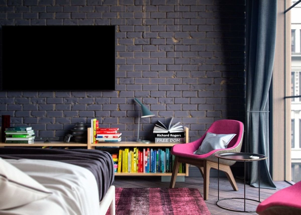 Кирпичная кладка в интерьере