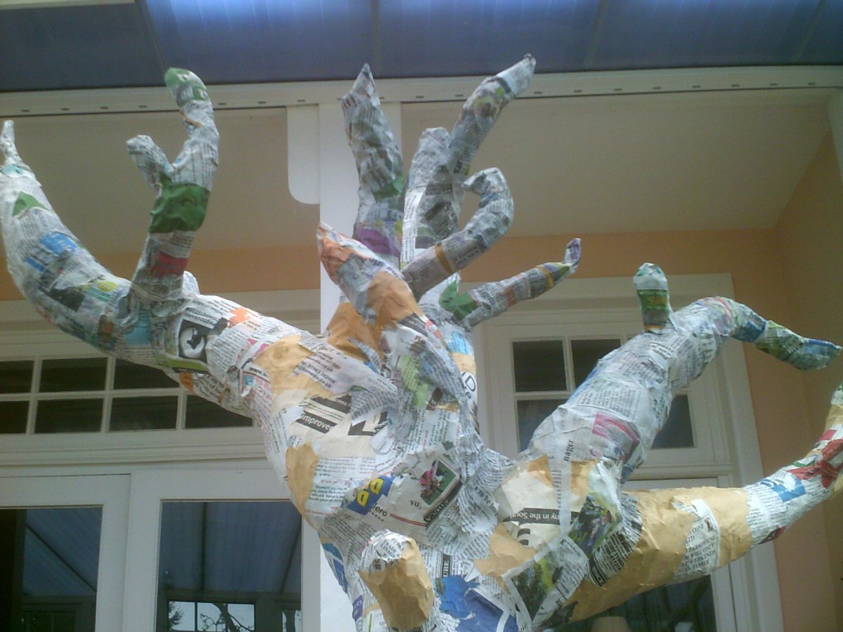 Роспись стен в углу