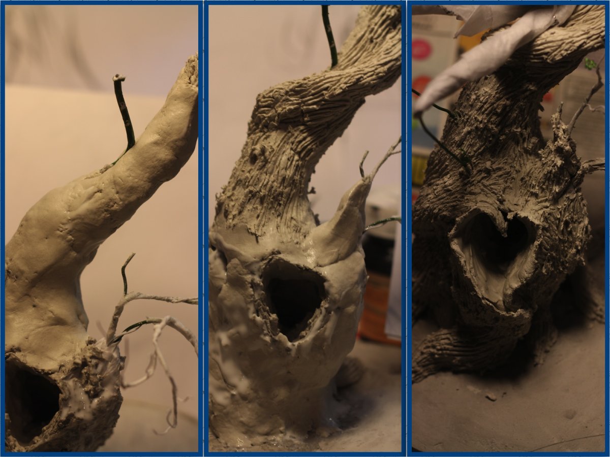 Дерево из гипса поделка