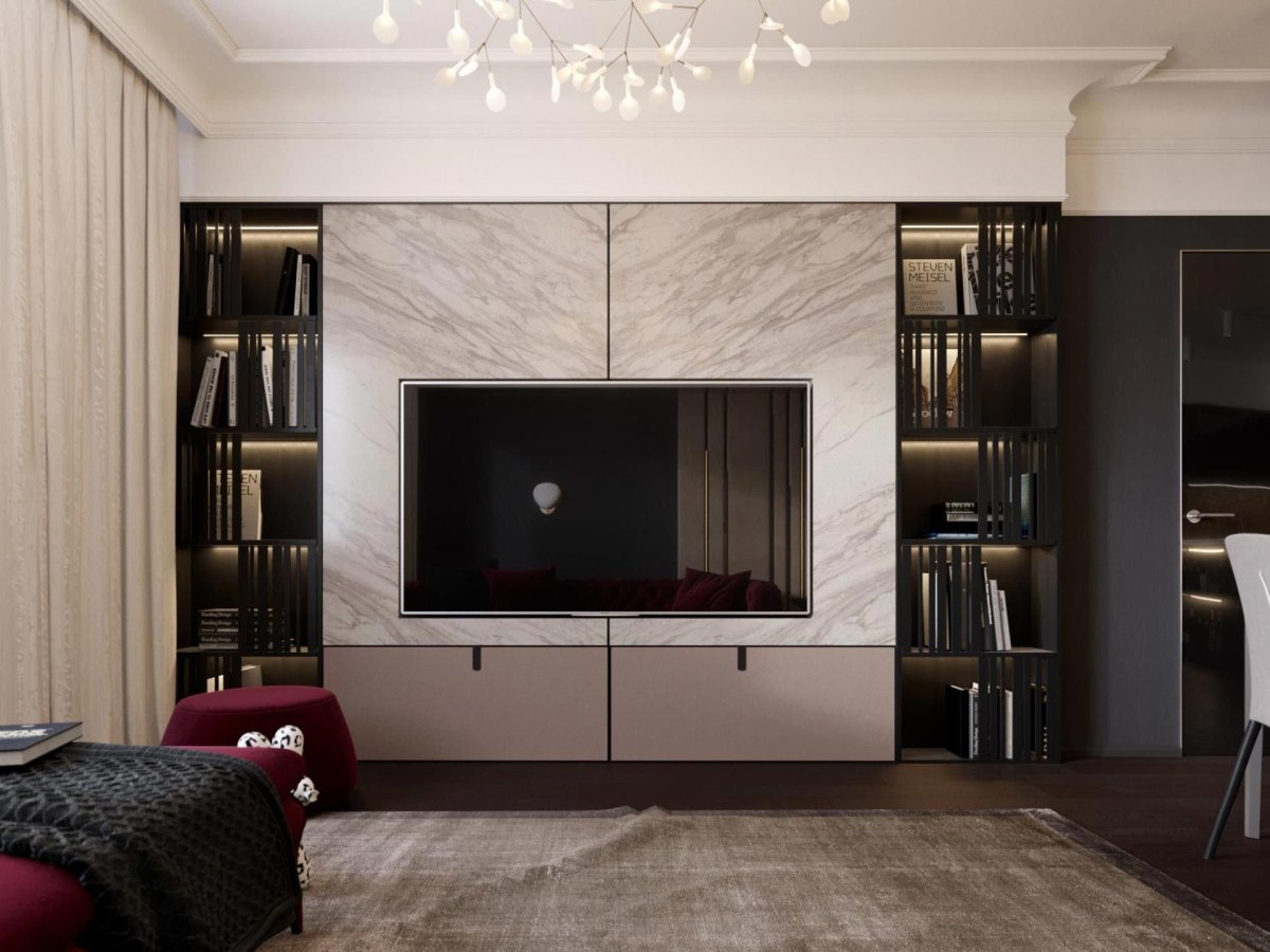 Телевизор встроенный в шкаф