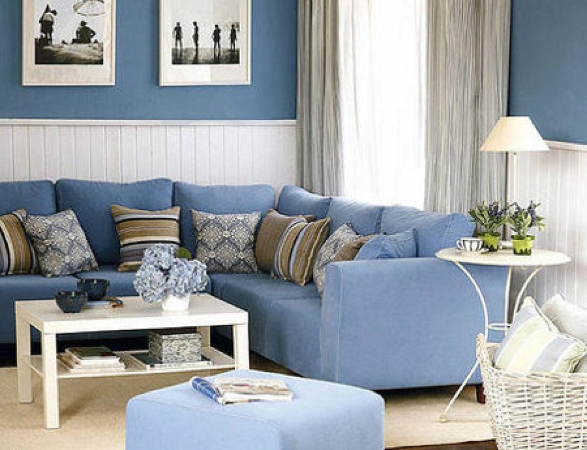 Синяя мебель в интерьере