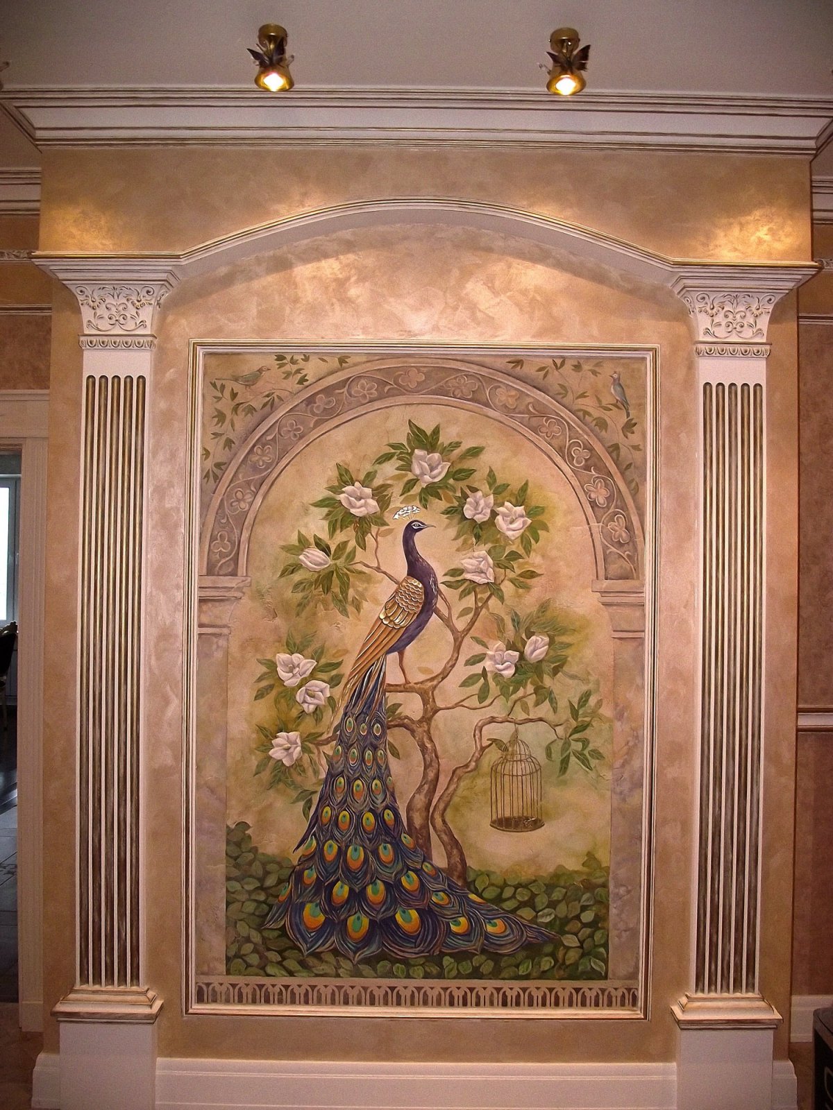 Красивое дерево на стене