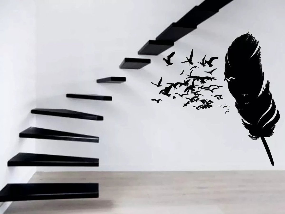 Наклейки на стену перья