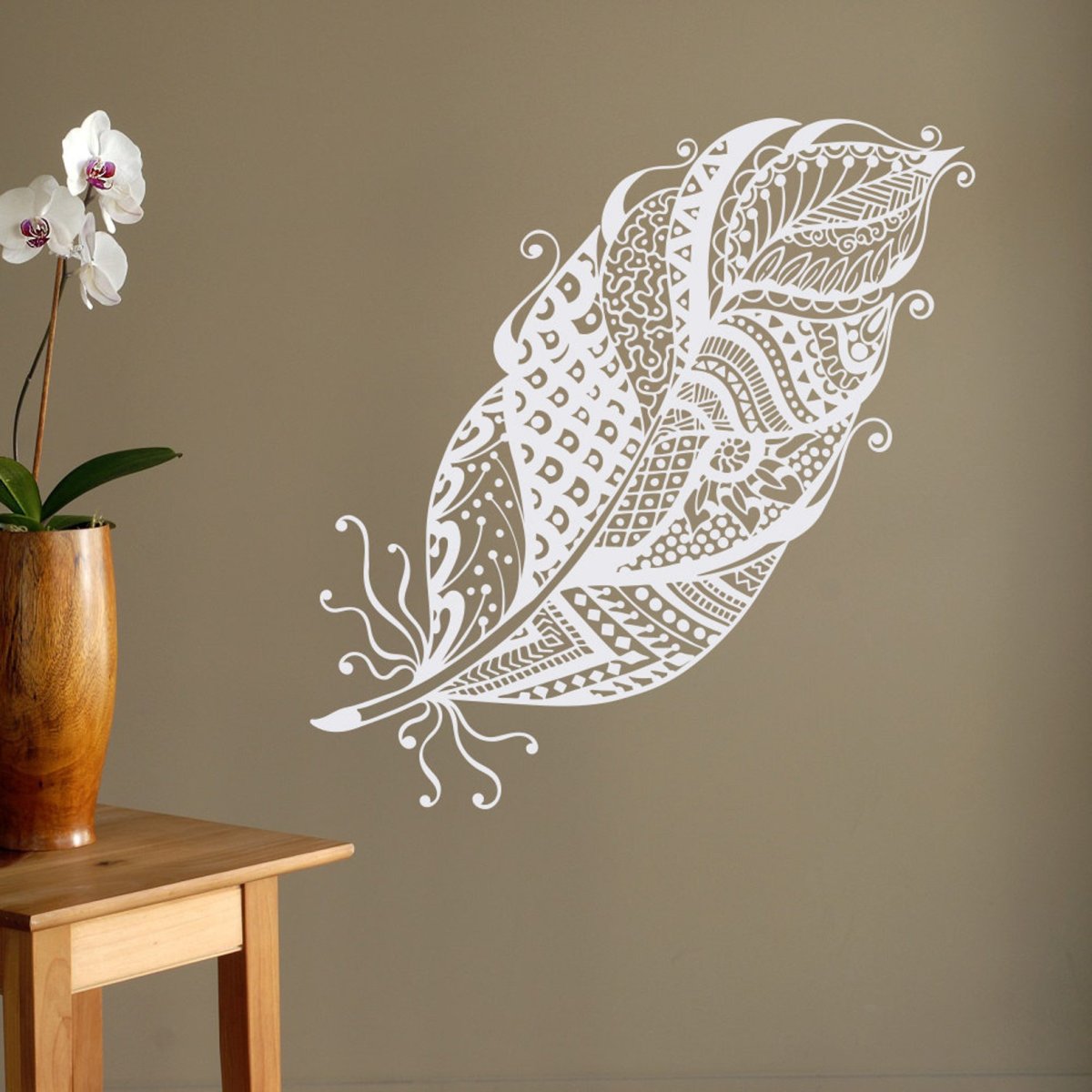 Съемный перо наклейки для декора дома