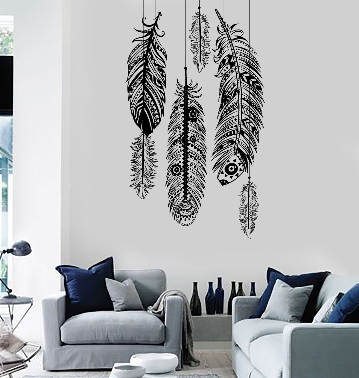 Роспись стен перья