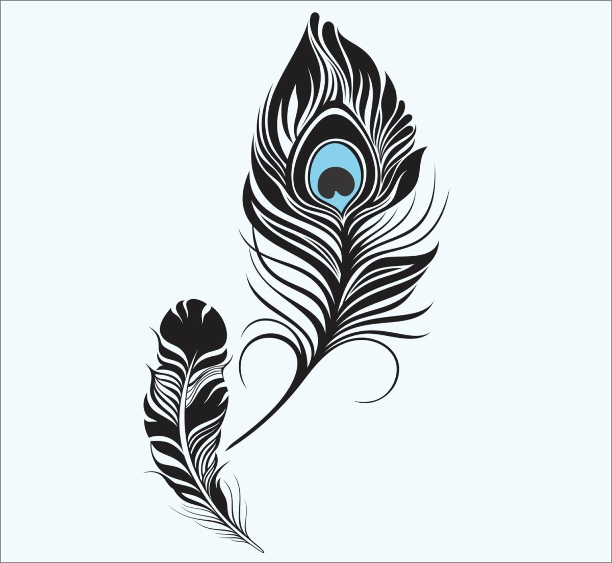 Красивые стилизованные перья