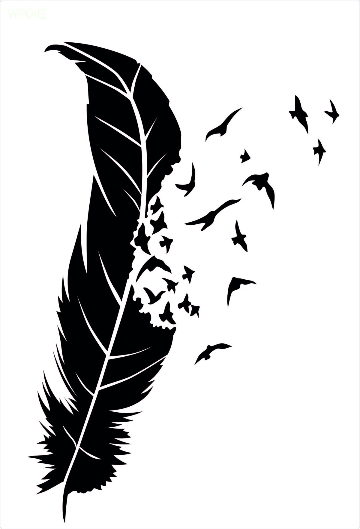 Перо силуэт