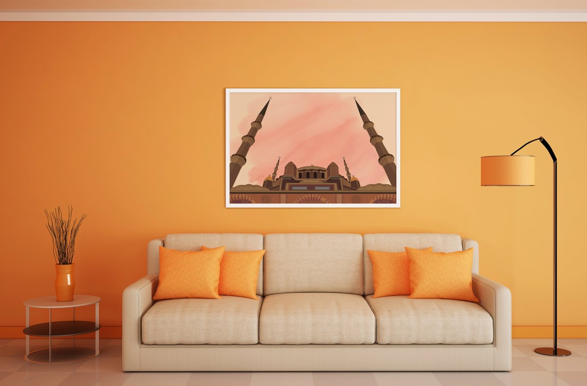 Постеры для интерьера оранжевые