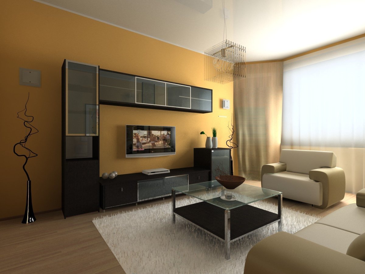 Интерьер гостинной 18кв м