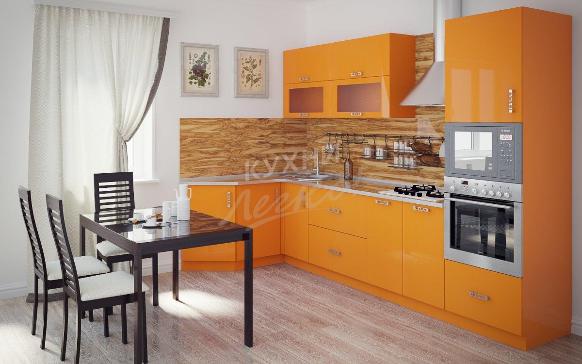 Кухня цвета дерева