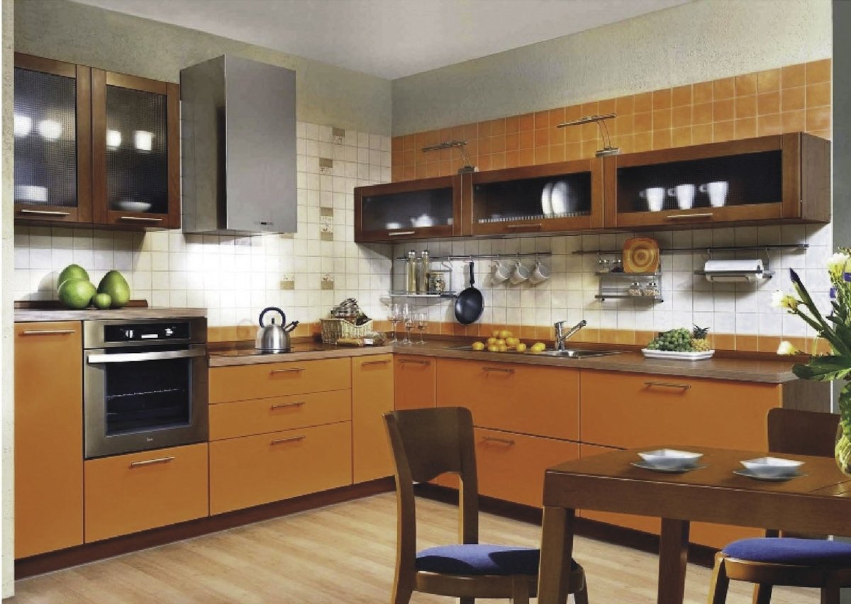 Терракотовый кухонный гарнитур