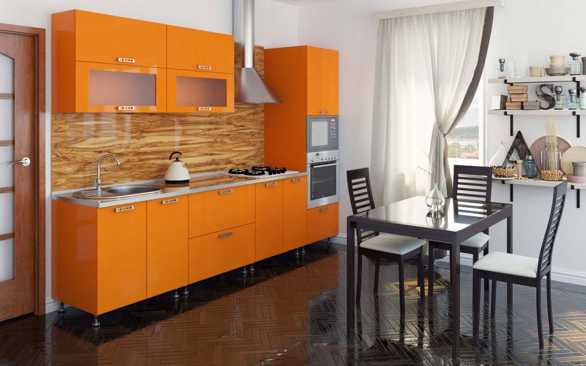 Оранжевая кухня