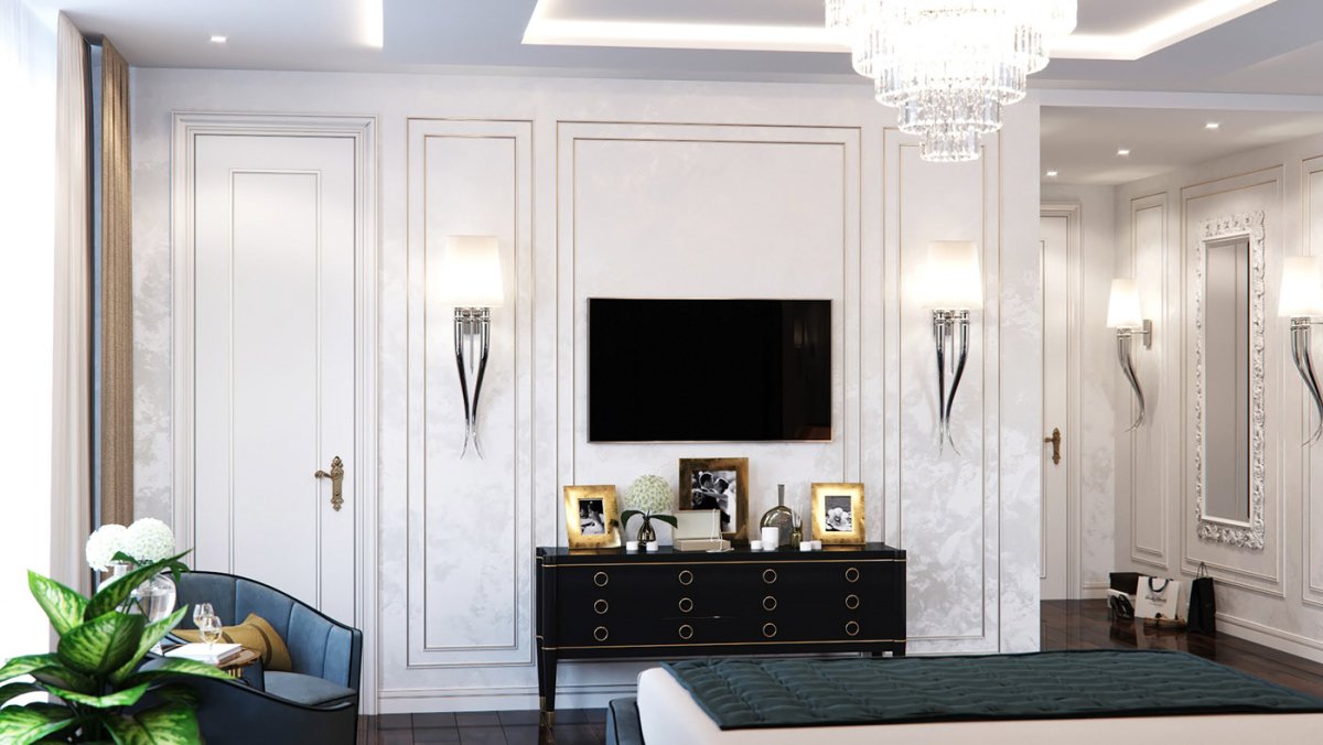 Шкаф в спальню арт деко