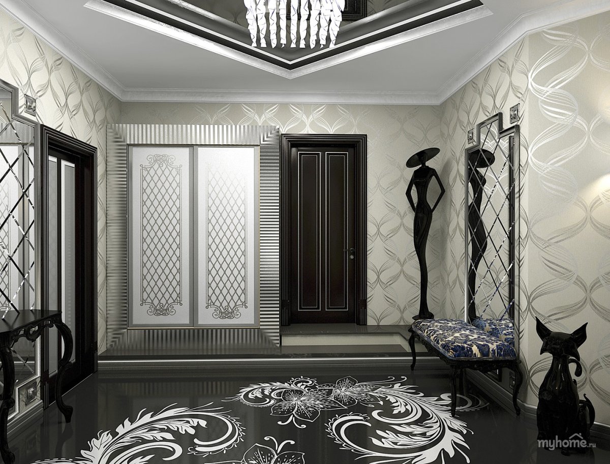 Ар-деко интерьер паркет