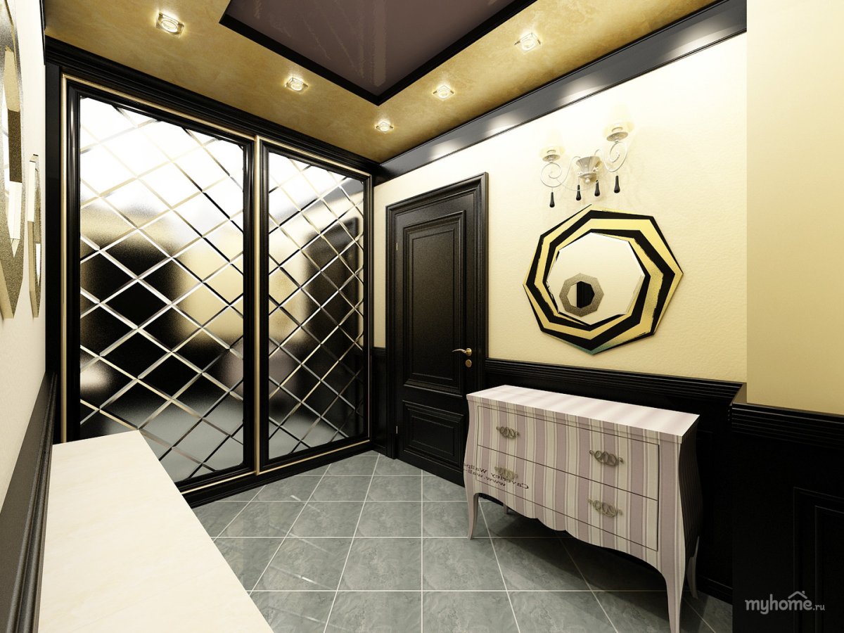 Шкаф черный с серебром