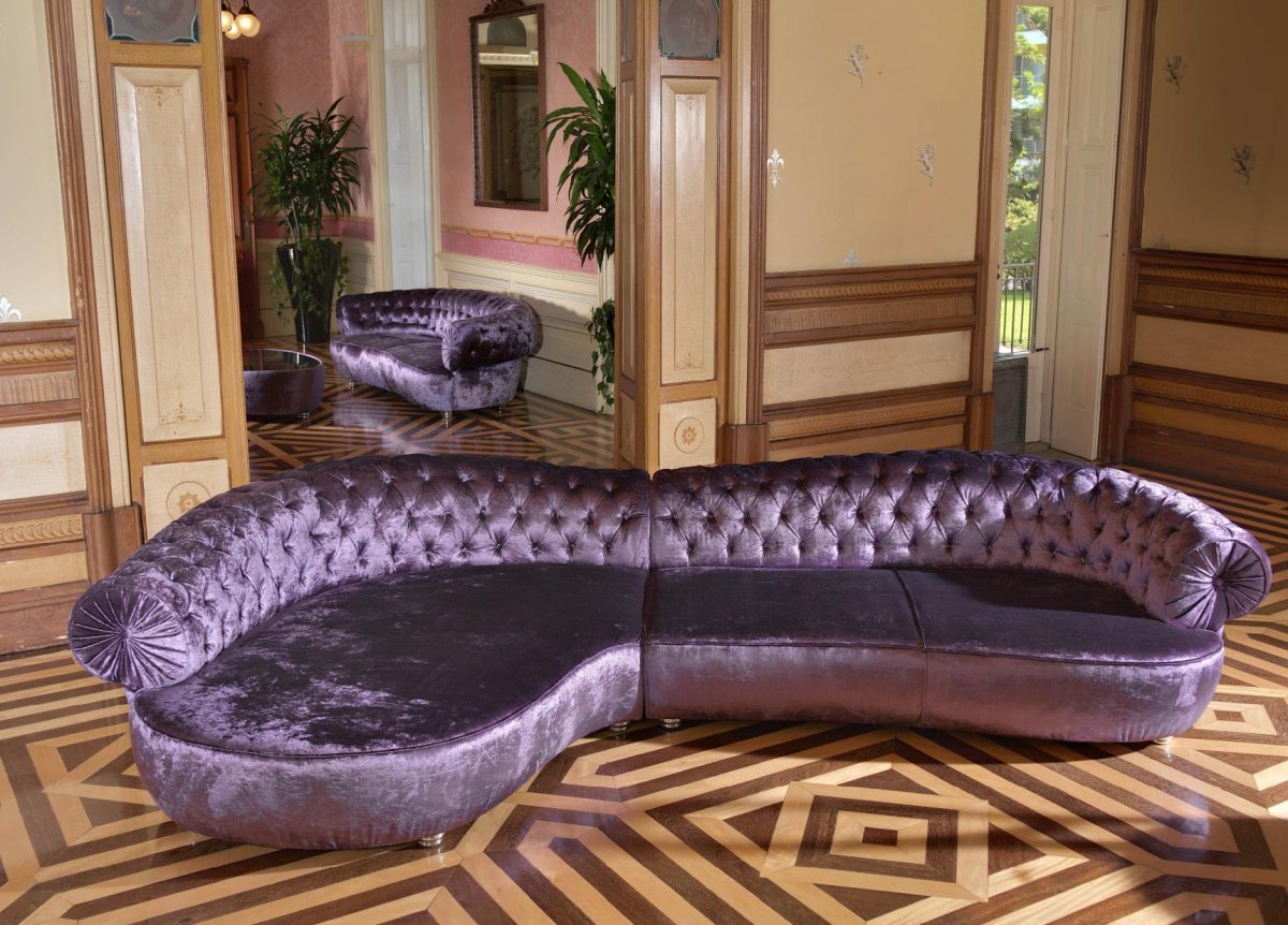 Диван в ткани краш 27