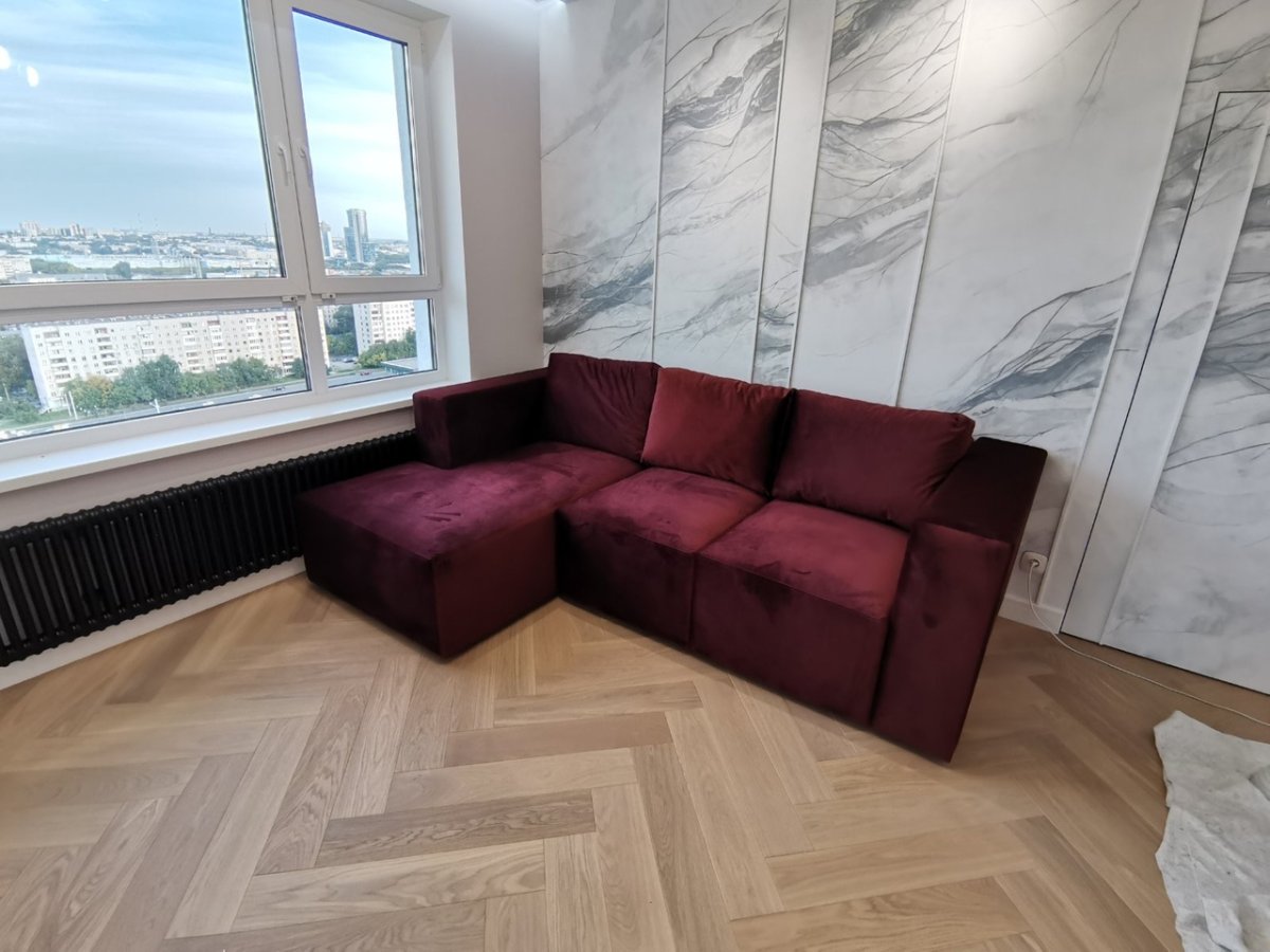 Диван Мономах серый велюр