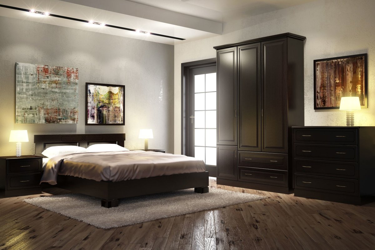 Мебель цвета венге в интерьере