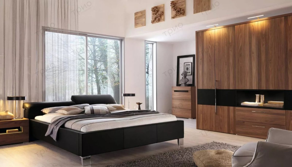 Венге с красным в интерьере