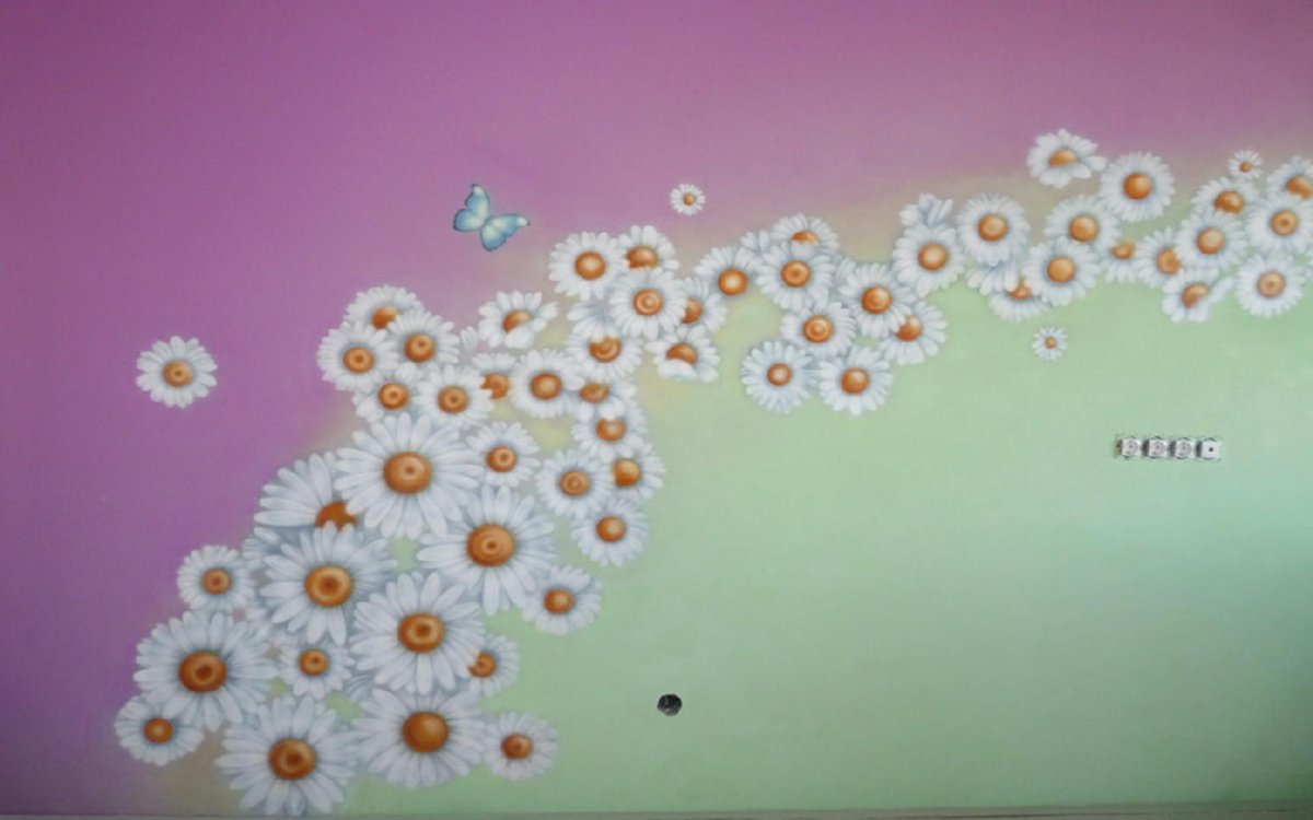 Ромашки украсим стены