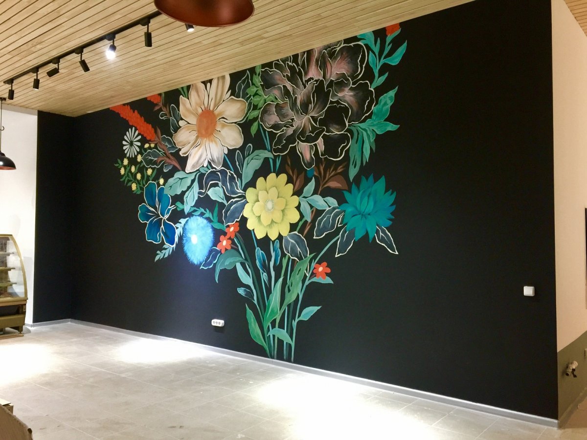 Наклейки на стену трава