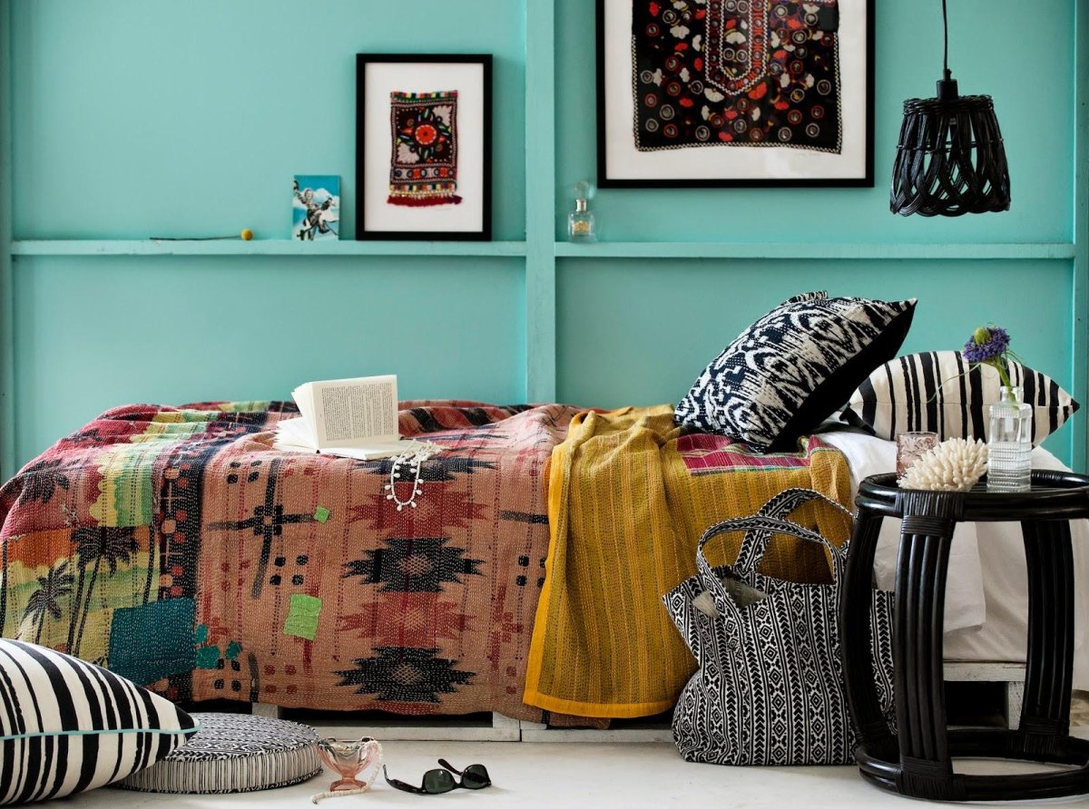 Гостиная в стиле бохо Шик