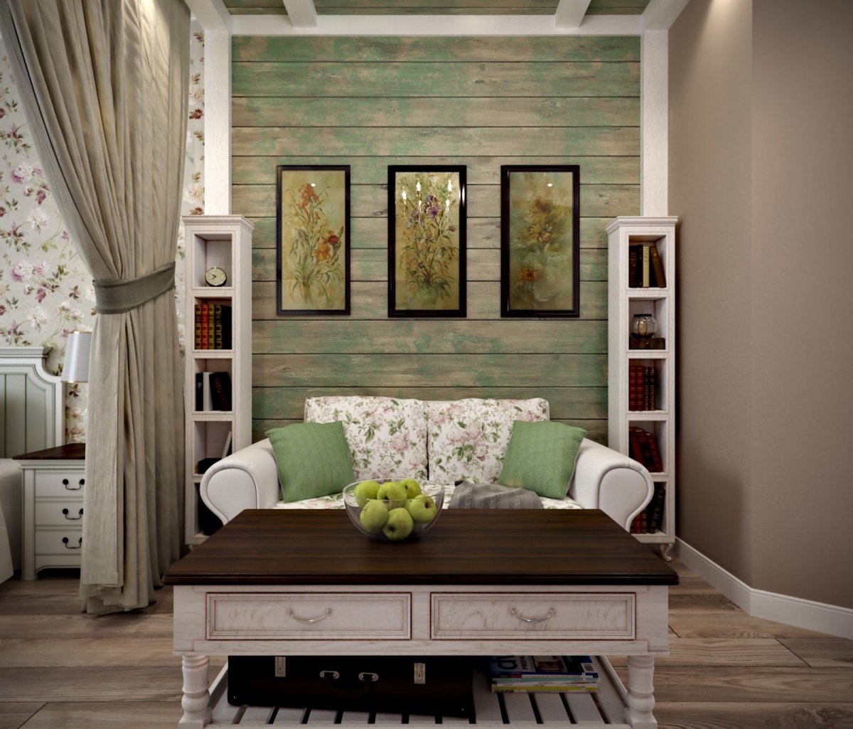 Интерьер кухни в оливковых тонах