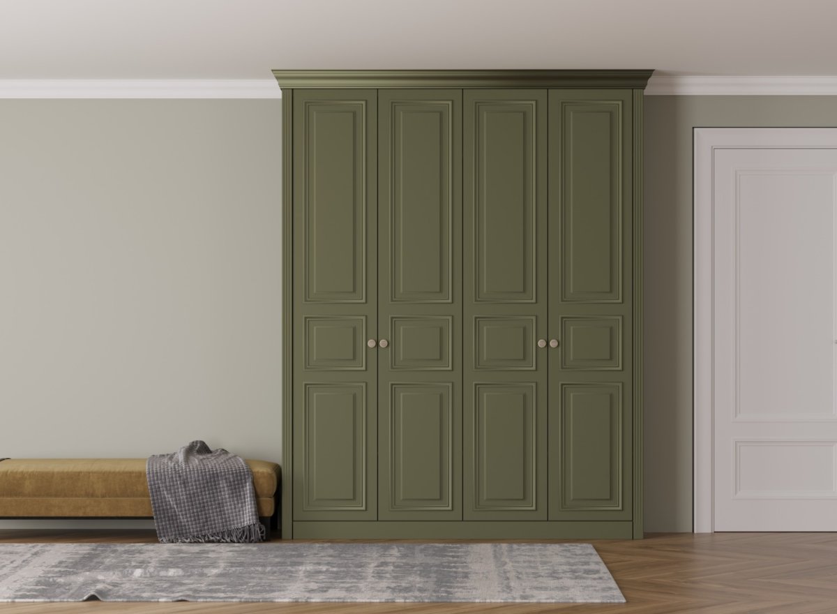 Темно зеленый шкаф