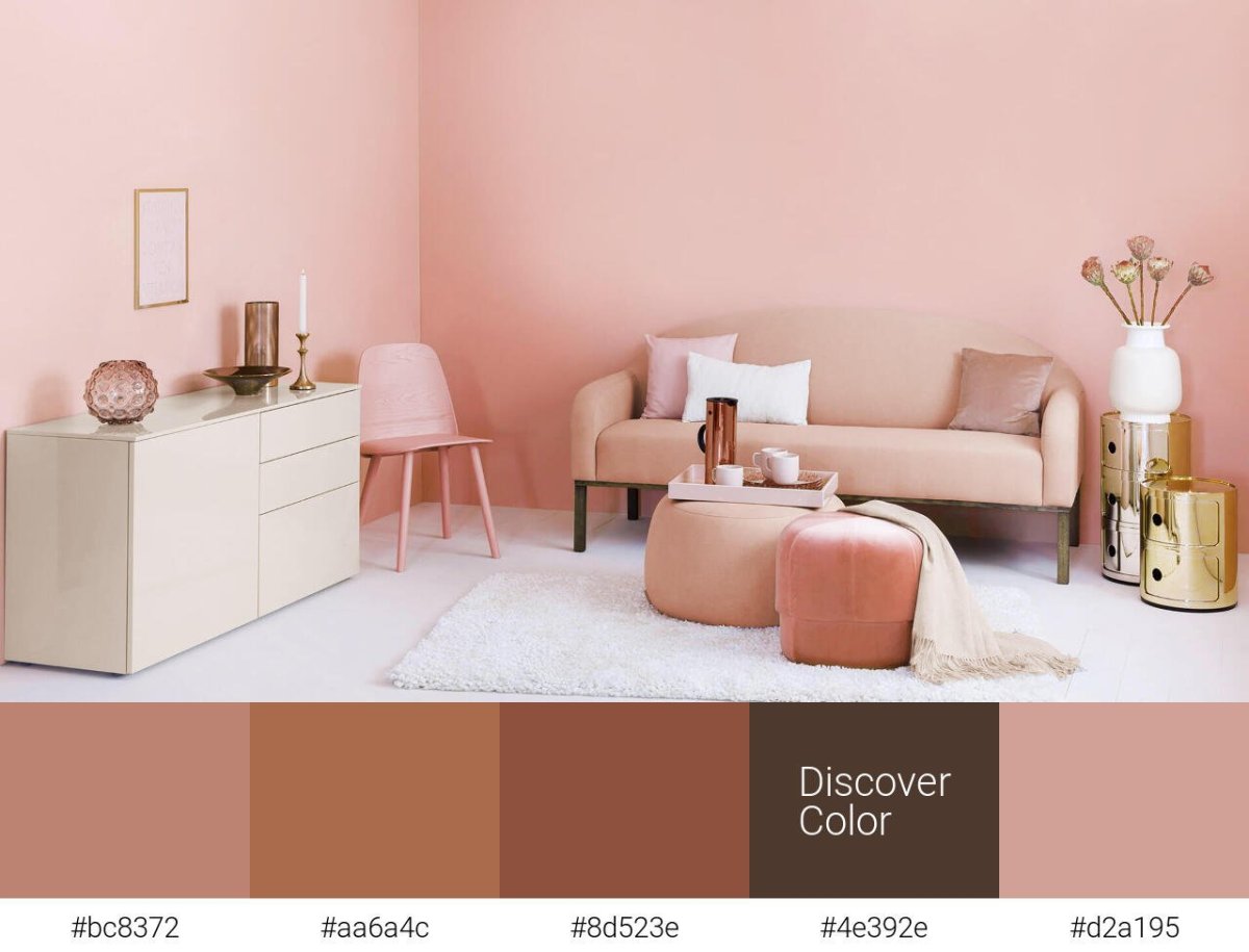 Сочетание серого и розового в интерьере