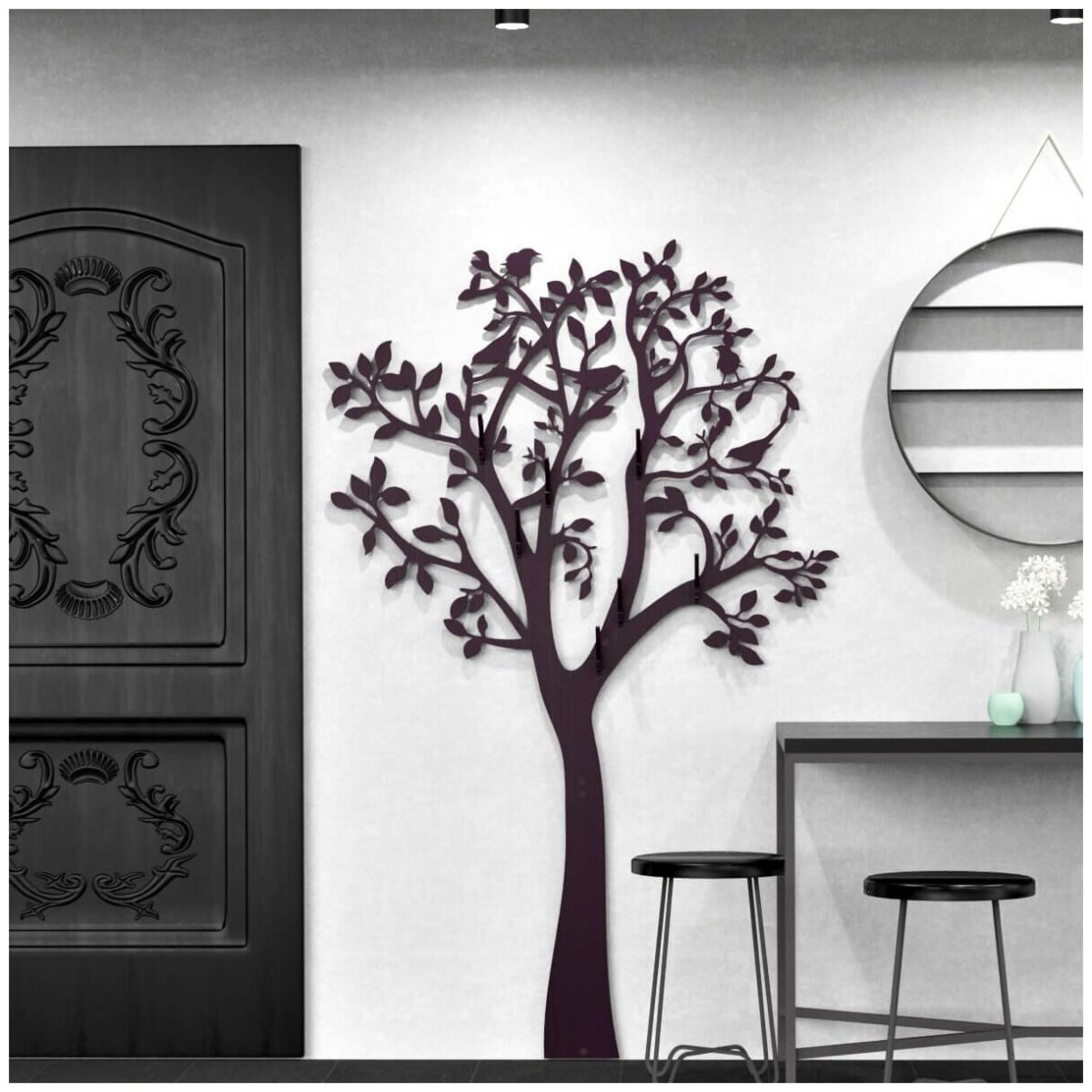 Вешалка настенная в виде дерева