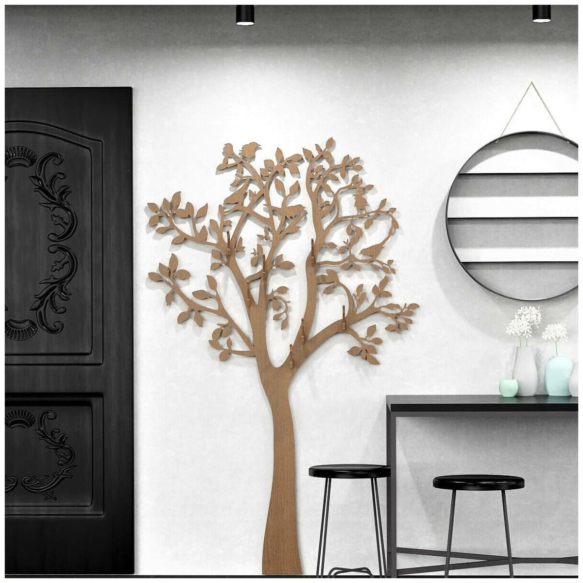 Вешалка (дерево металл) jl51002