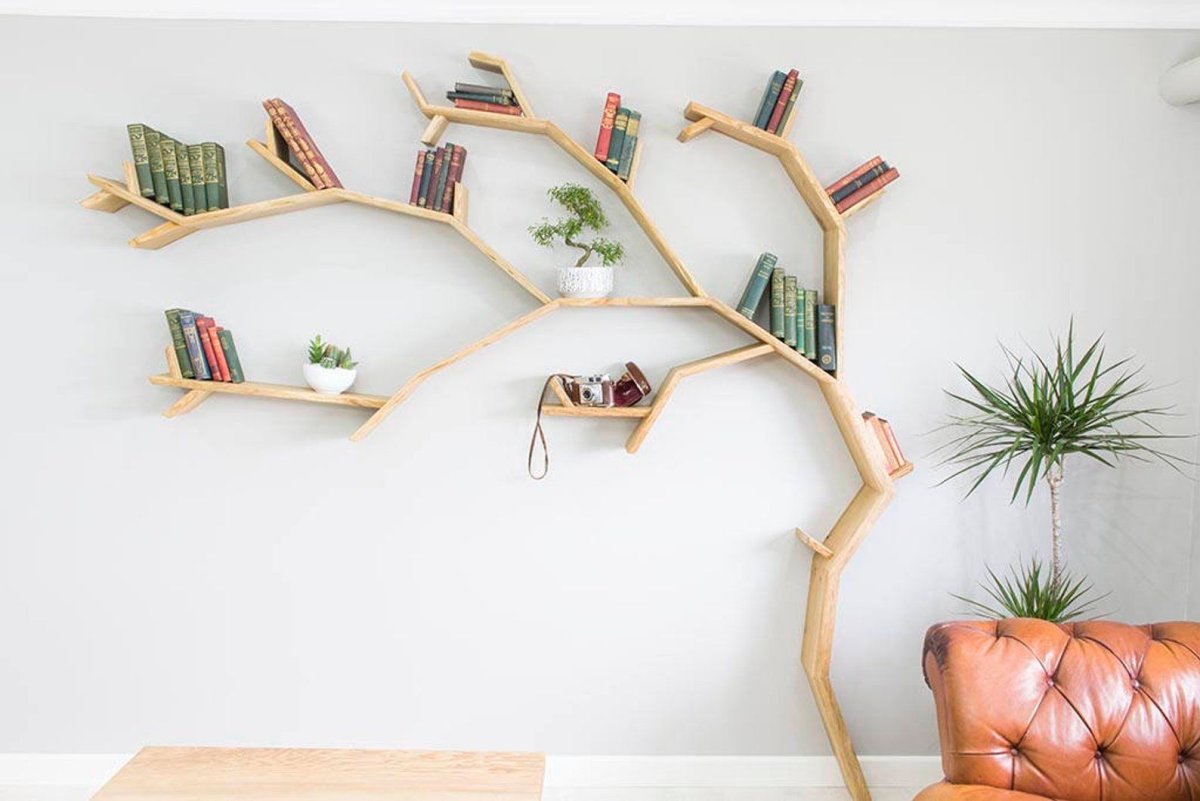 Декоративные полочки из веток