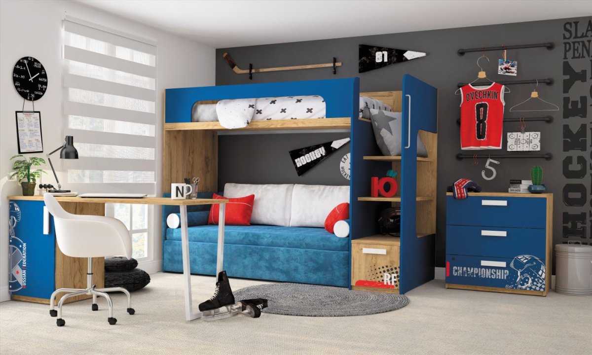 Shyann Full over Full Bunk Bed with Trundle в 2019 г. двухъя