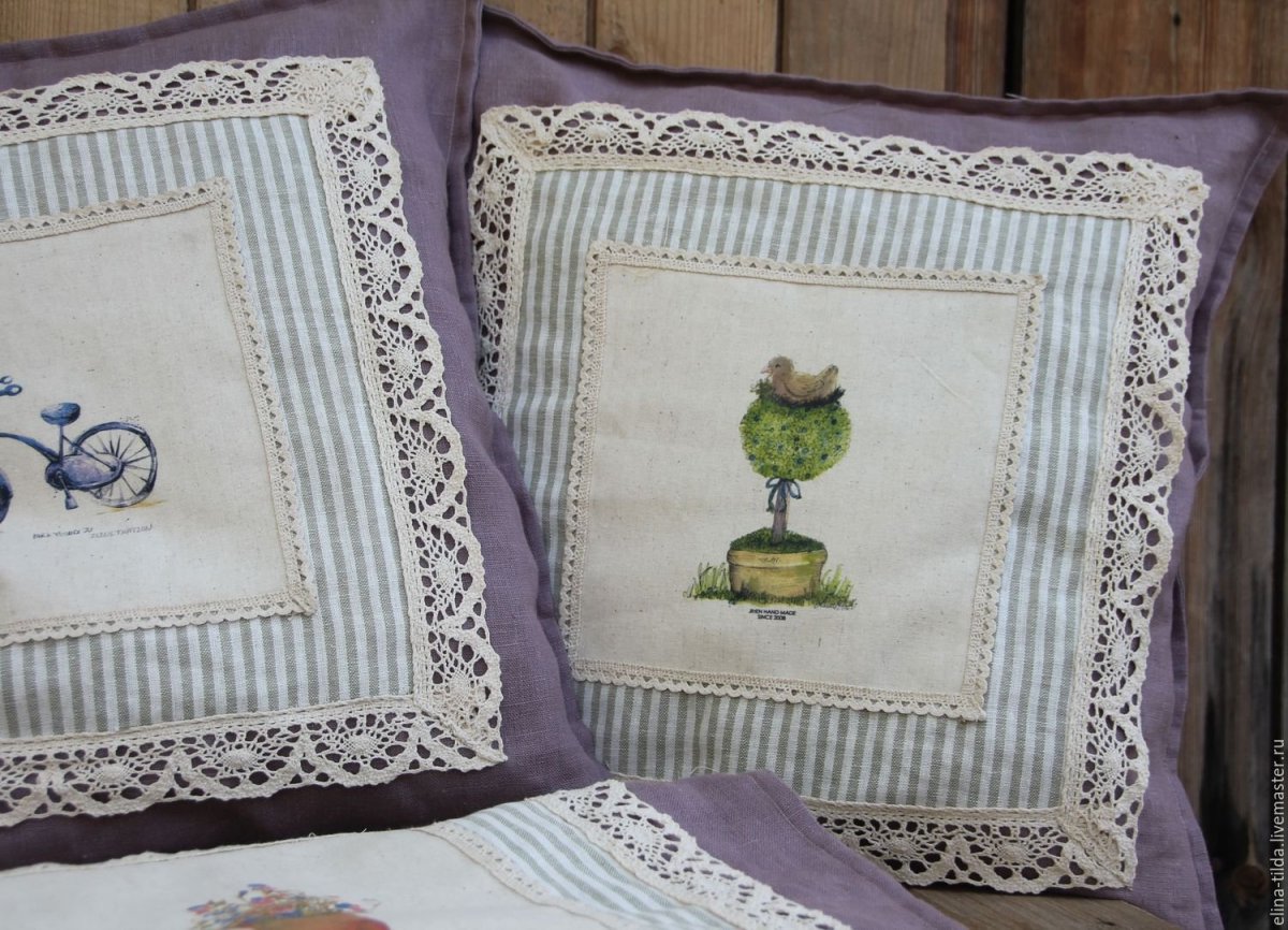 Подушки в стиле шебби Шик