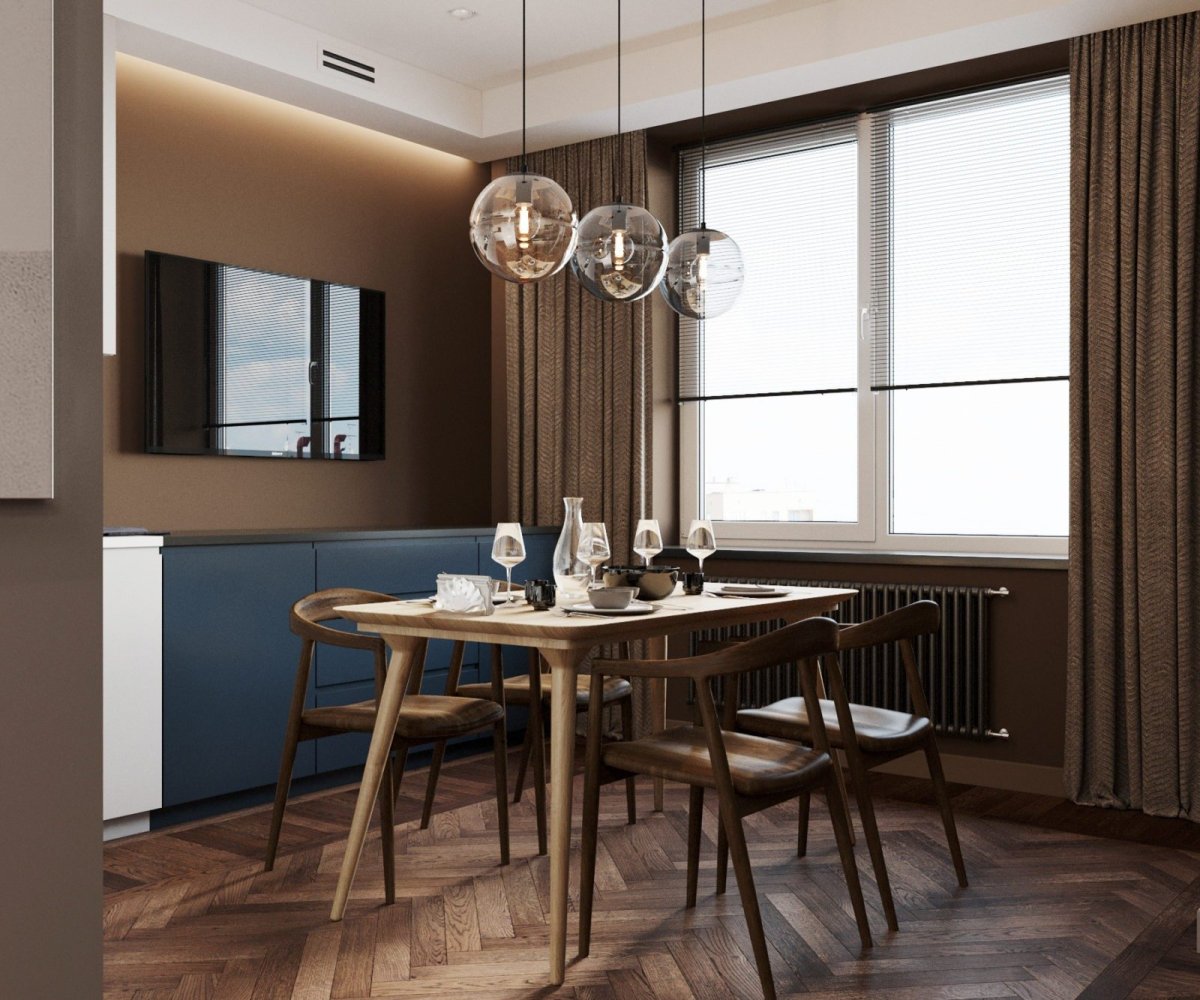 Фартук у обеденного стола