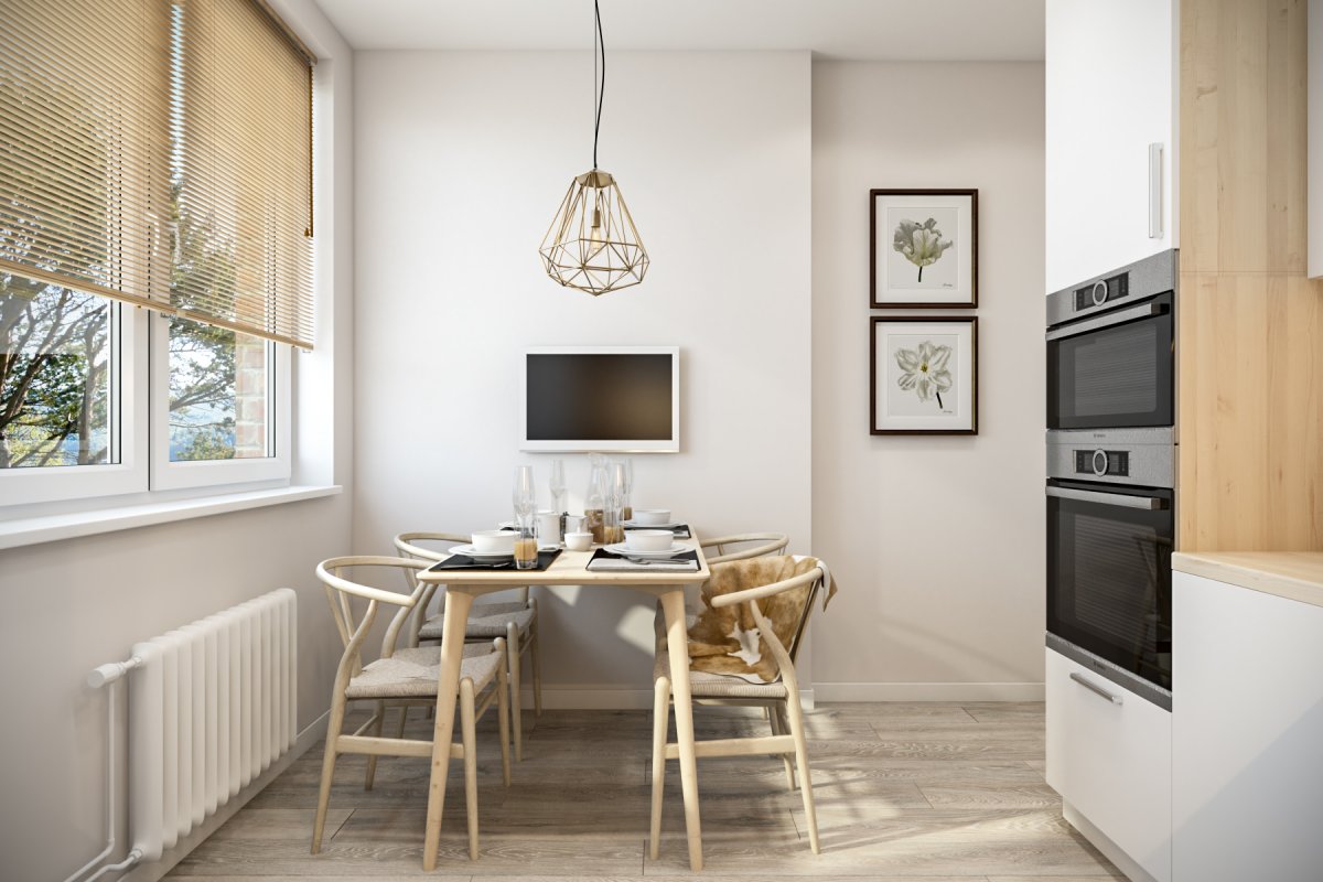 Обеденная зона в скандинавском стиле