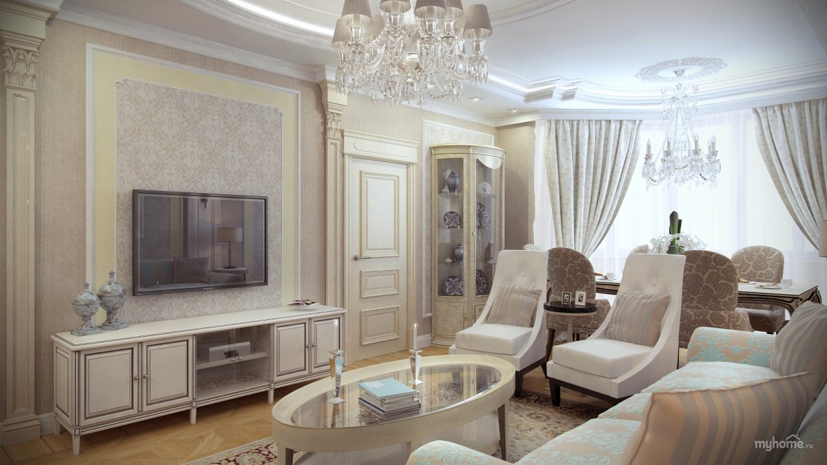 Проходная гостиная Неоклассика