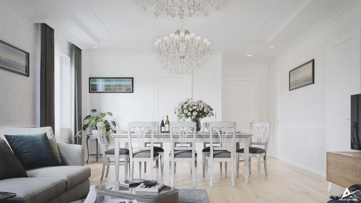 Гостиная с диваном и креслами