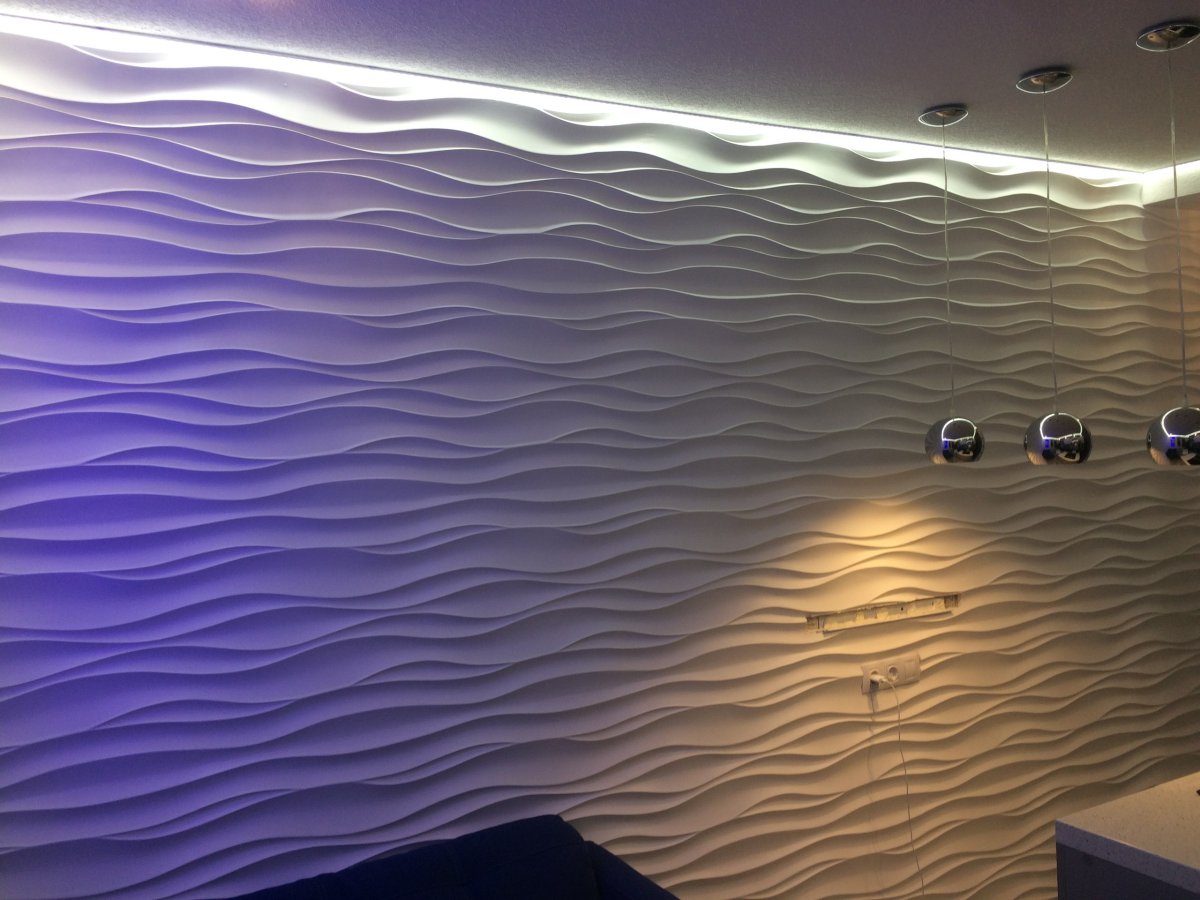 Панели волной на фасаде