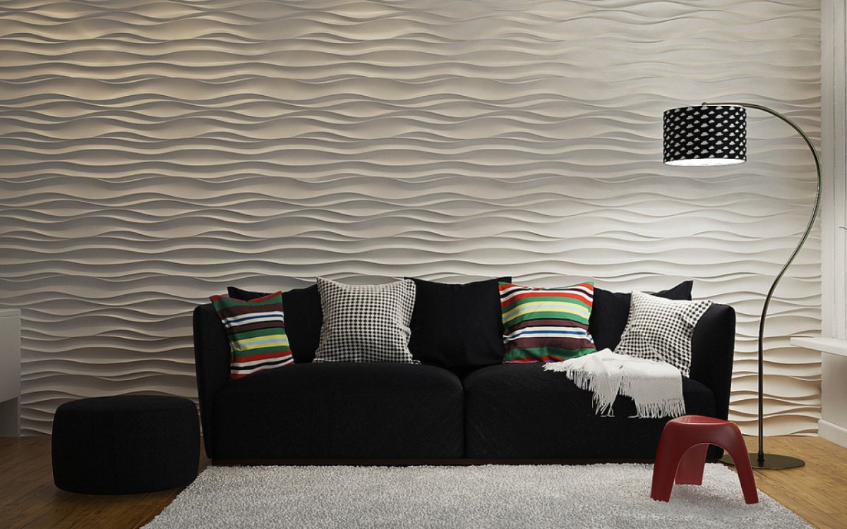 Гипсовые 3д панели в интерьере прихожая