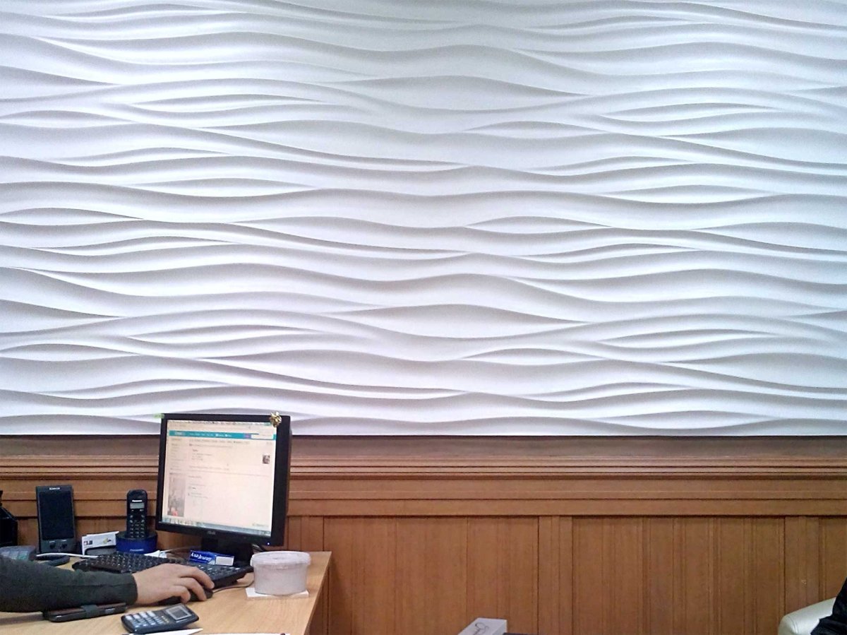 3d гипсовая панель "волна Атлантика"