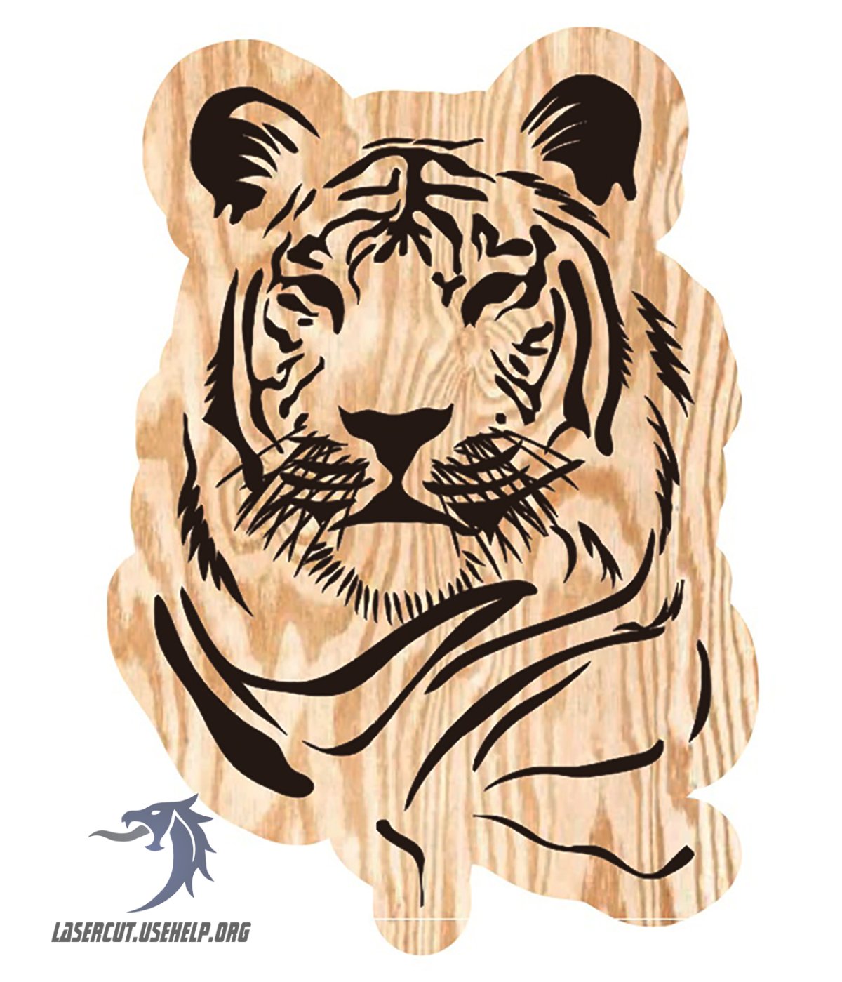 Тигр макет для лазерной резки