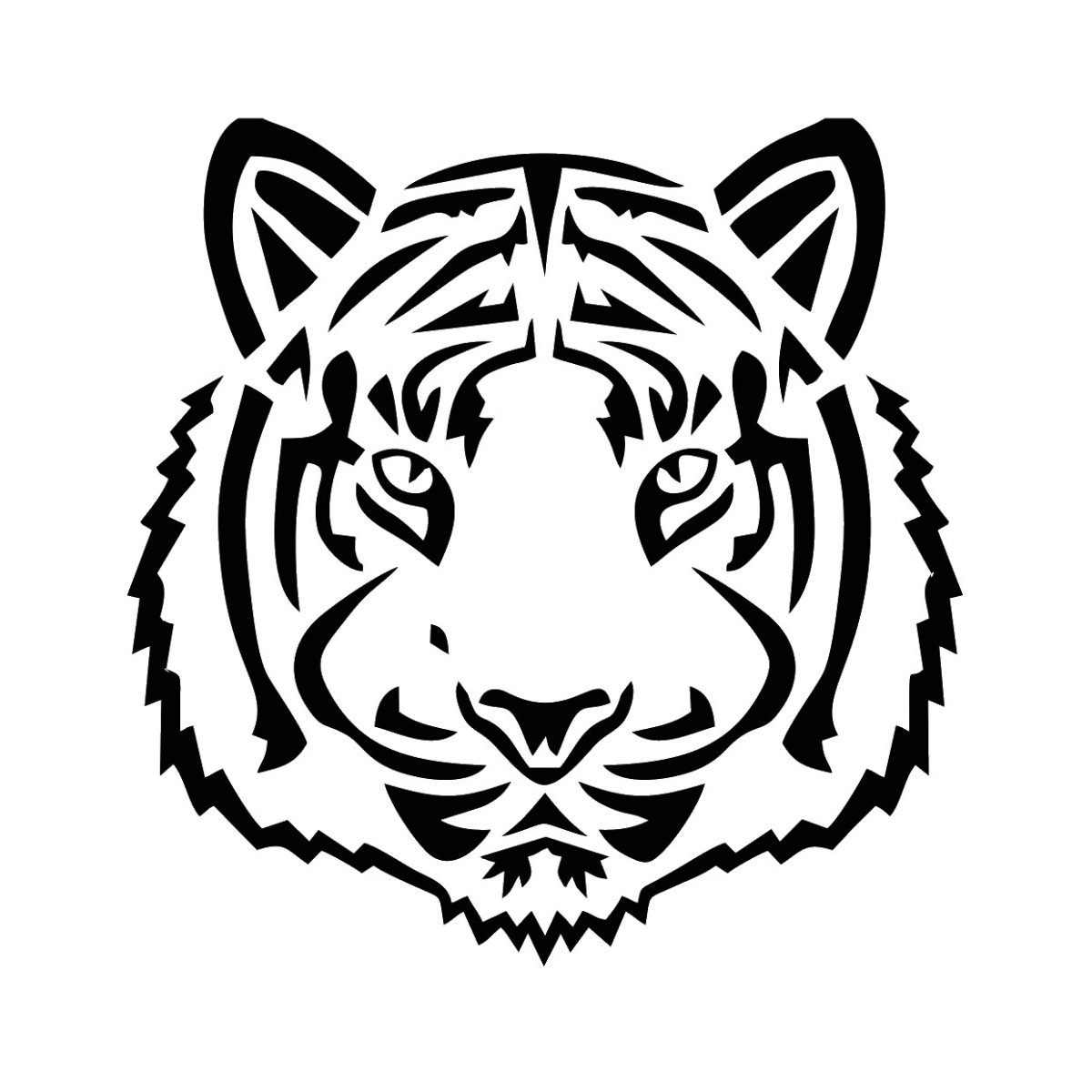Трафарет тигра на стену