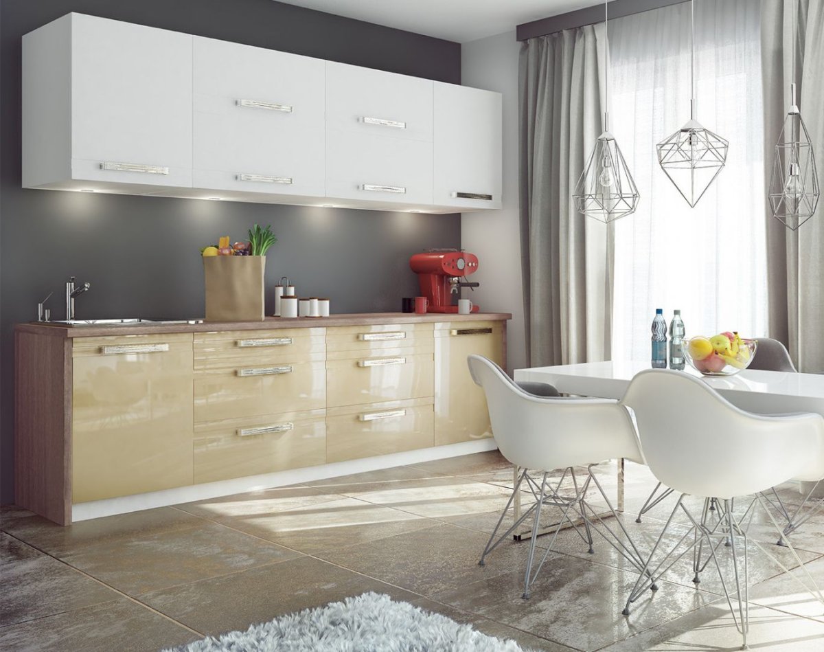 Бежевый интерьер спальни