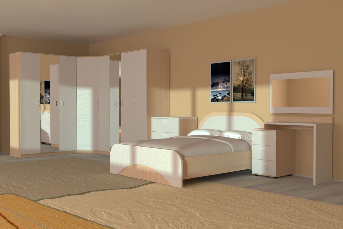 Бежевая спальня